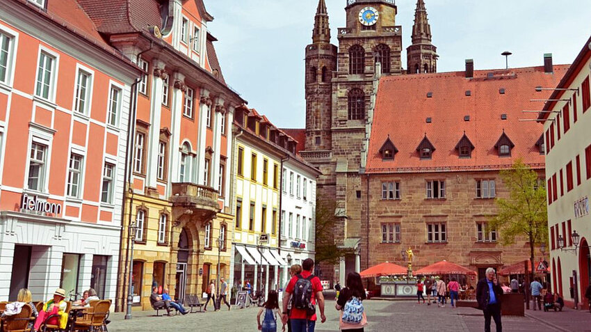 Market square in Ansbach Market square in Ansbach