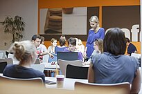 Students in the cafeteria