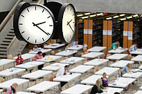 One of the reading rooms at the library