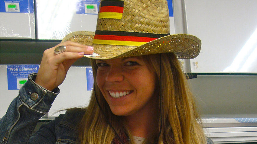 Mélanie genießt ihre Zeit in München