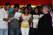 Students Singing German Christmas songs
