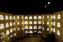 University building at night