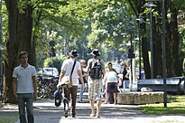 Students on campus