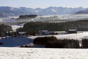 Allgäu landscape in winter