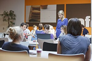 @ Rosenheim UAS Students in the cafeteria