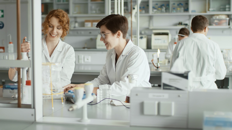 @ HWST Students in a biological lab