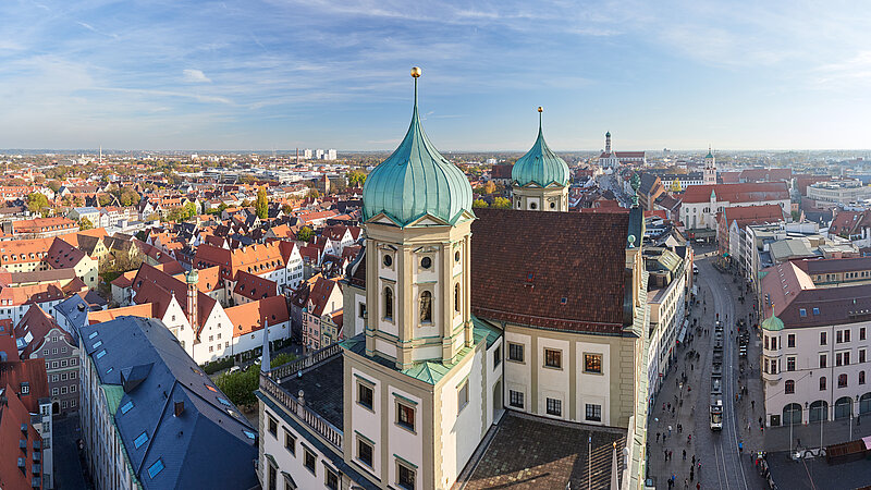 © Manuel Schönfeld - stock.adobe.com View over the City Town Hall and the city of Augsburg