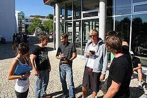 @ Kempten UAS Students in front of cafeteria