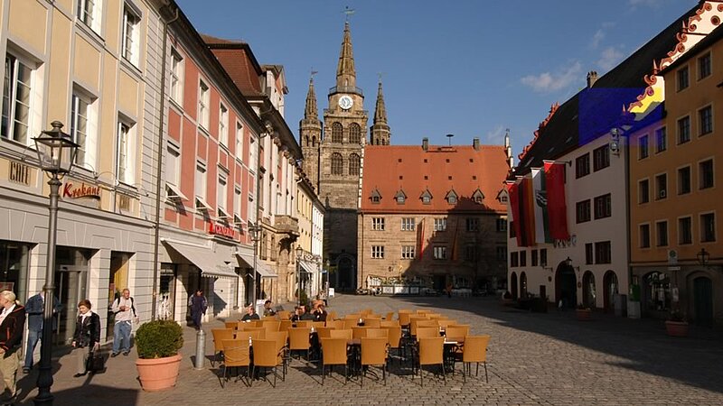 Market square in Ansbach @ Ansbach UAS Market square in Ansbach